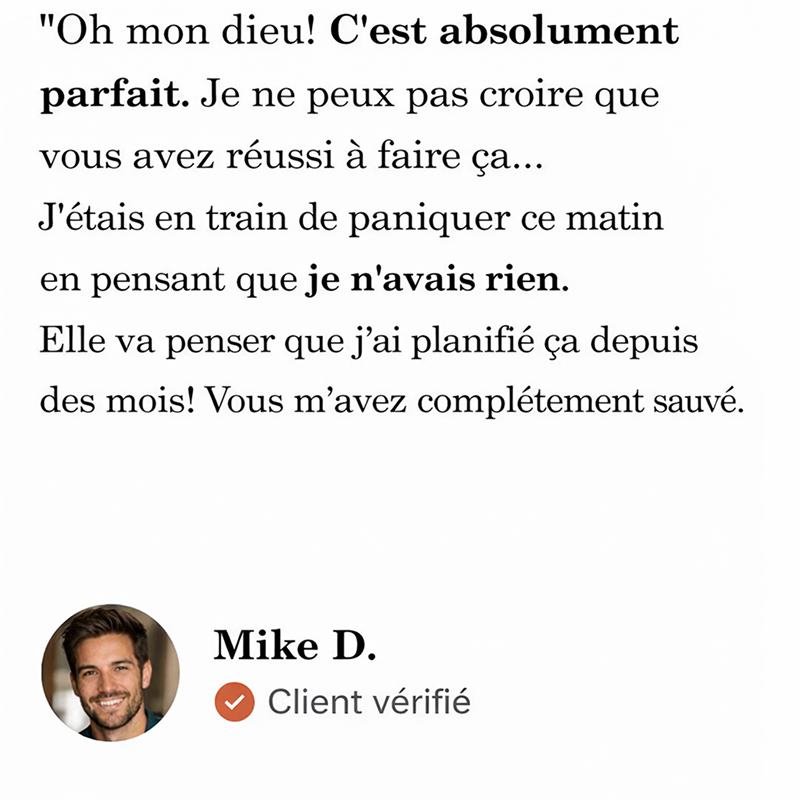 Mike D. verified customer testimonial - custom song surprise